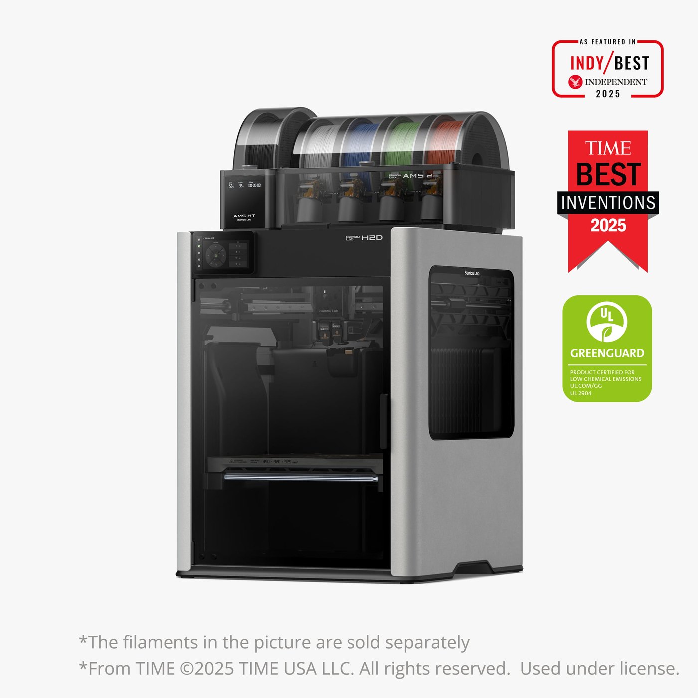 Bambu Lab H2D with AMS, high-temperature configuration