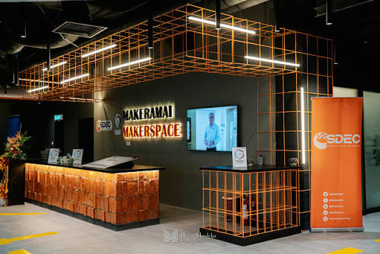 Makeramai Makerspace reception and workshop floor